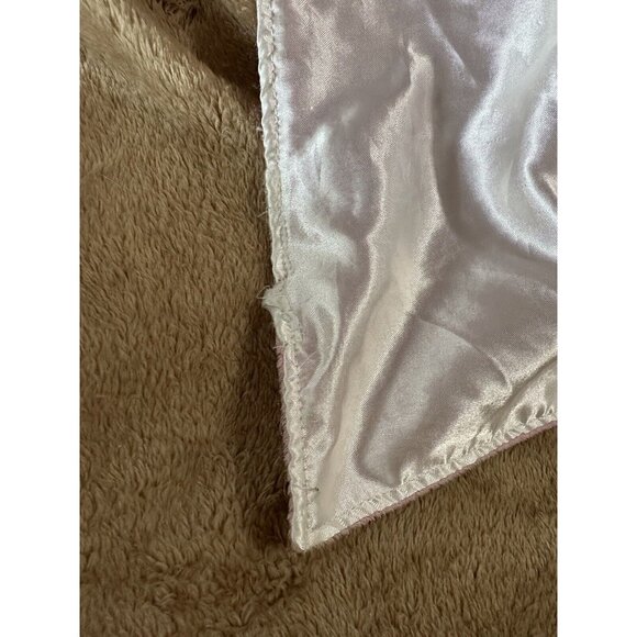 Carter's Pink Heart White Bunny Plush Security Blanket Satin Back Lovey Rabbit - Picture 9 of 9